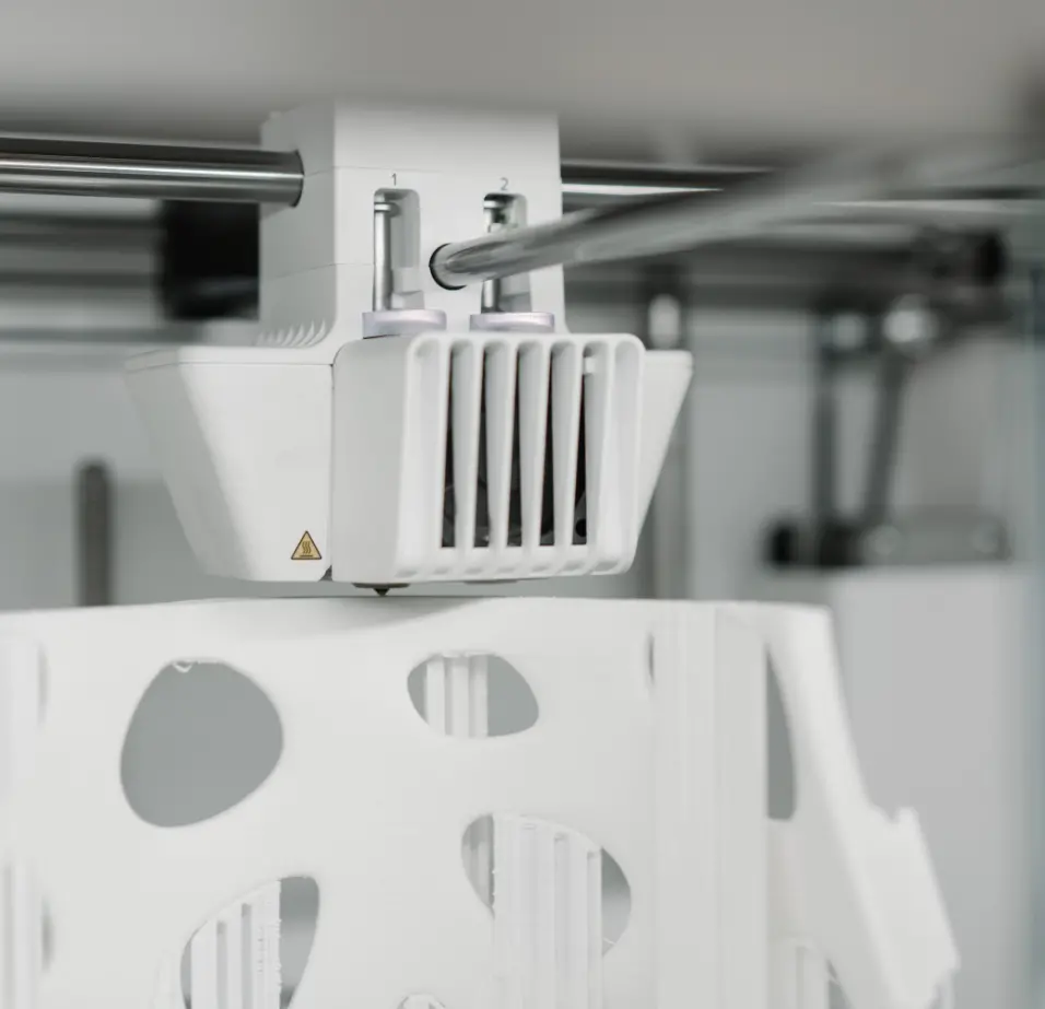 Image of a 3d printer while printing